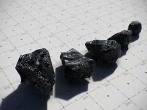coal model pack - black brown anthracite 3D Model