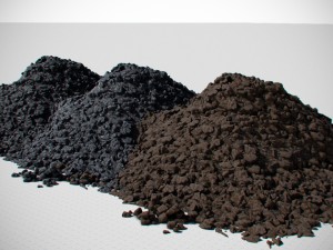 coal model pack - black brown anthracite Modelo 3D