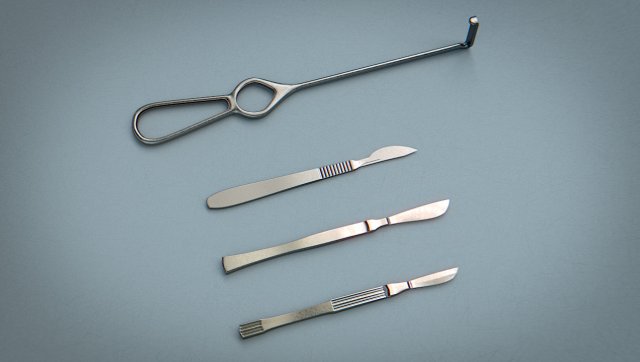 scalpel retractor - medical instruments Model 3D .c4d .max .obj .3ds .fbx .stl .blend 