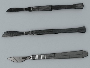 scalpel retractor - medical instruments Model 3D