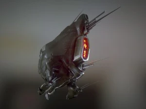 drone science fiction military - high res 3D Model