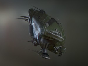 drone science fiction military - high res 3D 모델