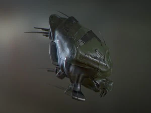 drone science fiction military - high res 3D Model