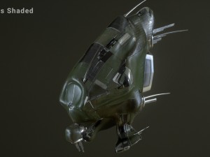 drone science fiction military - high res 3D 모델