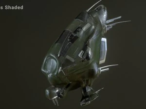 drone science fiction military - high res 3D Model