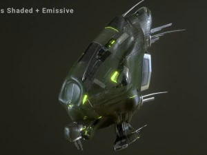 drone science fiction military - high res 3D Model