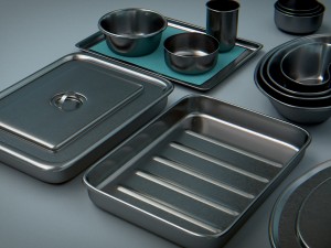 bowls trays - vessels stainless steel Modèle 3D