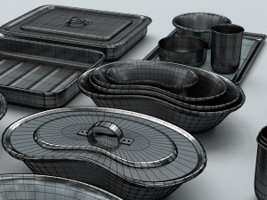 bowls trays - vessels stainless steel Modèle 3D