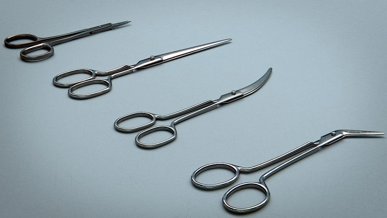 scissors steel 3D Model .c4d .max .obj .3ds .fbx .stl .blend 
