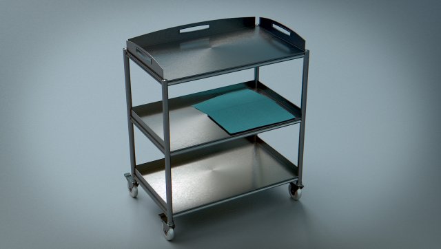 trolley stainless steel 3D 模型 .c4d .max .obj .3ds .fbx .stl .blend 