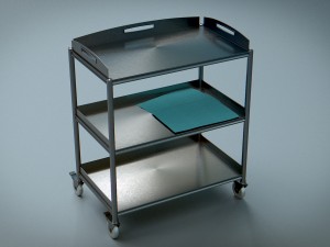 trolley stainless steel 3D Model