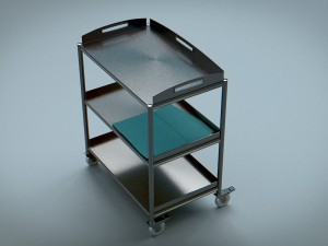 trolley stainless steel 3D 模型