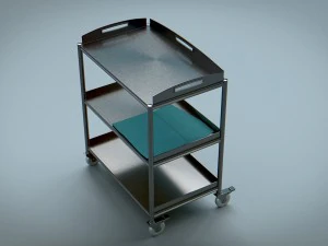 trolley stainless steel 3D Model
