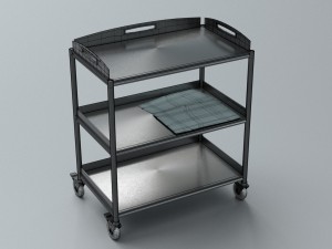 trolley stainless steel 3D 模型