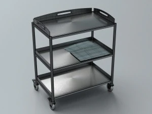 trolley stainless steel 3D Model