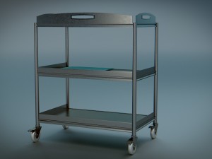 trolley stainless steel 3D 模型