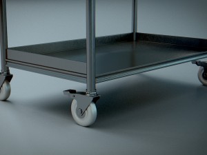 trolley stainless steel 3D 模型