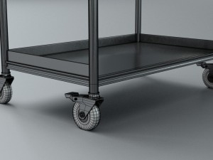 trolley stainless steel 3D 模型