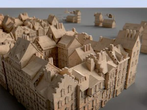 paper buildings and building model kit 3D Model
