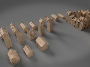 paper buildings and building model kit 3D 模型