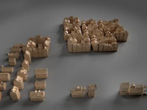 paper buildings and building model kit 3D Model