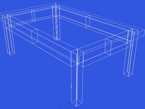 classic table set 3D Model