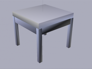 classic table set Model 3D