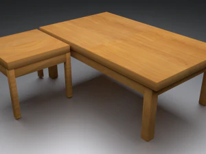 클래식 테이블 세트 3D 모델