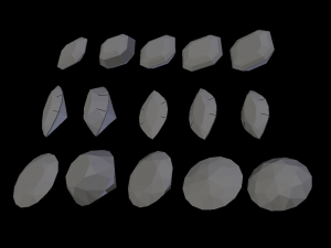 15 different diamonds 3D-Modell