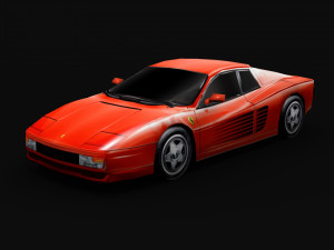 testarossa - lowpoly model Model 3D