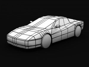 testarossa - lowpoly model 3D 模型