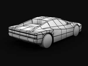 testarossa - lowpoly model 3D 模型