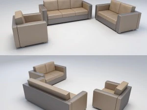 canap&eacute; moderne Modèle 3D