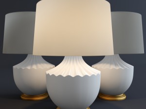 mid century modern table lamp 3D Model