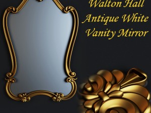 walton hall - antique white vanity mirror 3Dモデル