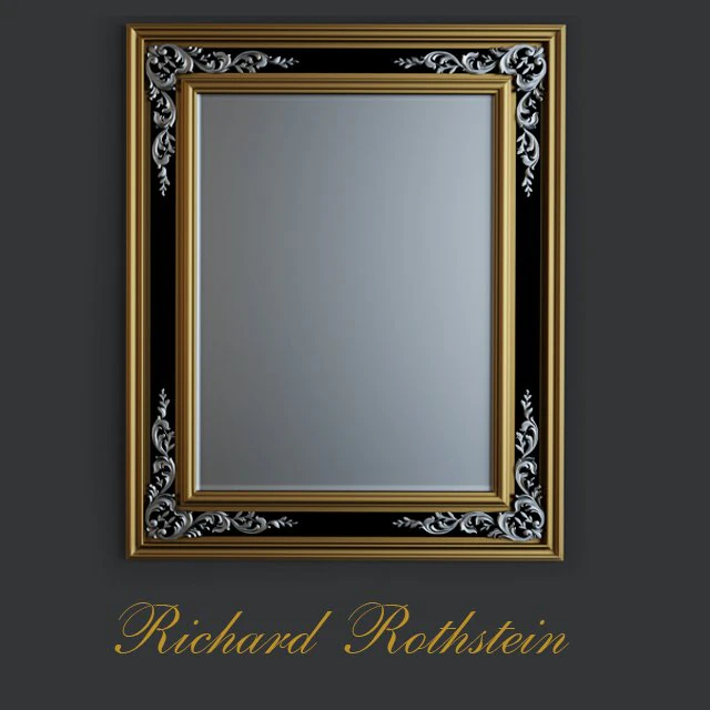 engraved mirror with antiqued glass 3D Model .c4d .max .obj .3ds .fbx .stl .blend 