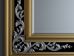 engraved mirror with antiqued glass 3Dモデル