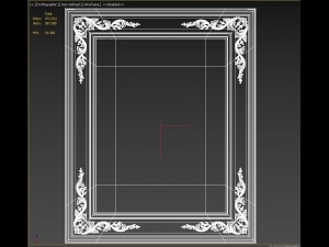 engraved mirror with antiqued glass 3Dモデル