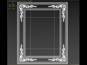 engraved mirror with antiqued glass 3D Model