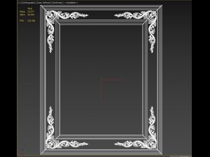 engraved mirror with antiqued glass 3Dモデル