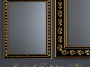 simple american wall mirror 3D Model