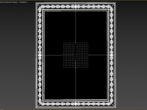 simple american wall mirror Modelo 3D