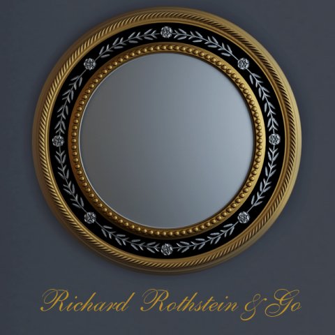 elegant silver and gold round mirror 3D मॉडल .c4d .max .obj .3ds .fbx .stl .blend 