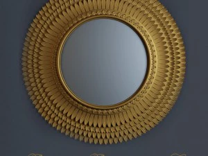 sunburst round convex mirror 3D Model