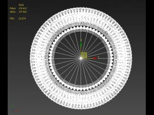 sunburst round convex mirror 3D Model