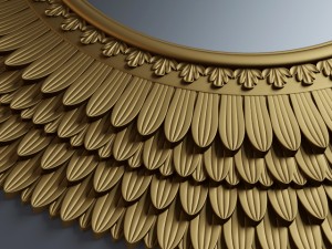 sunburst round convex mirror 3D मॉडल