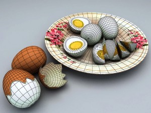 boiled egg Model 3D