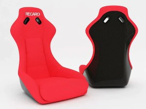 assento de carro recaro Modelo 3D