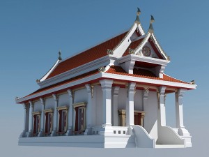 thai temple Modèle 3D