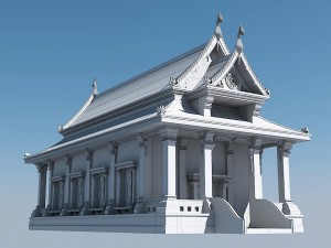 thai temple 3D 모델